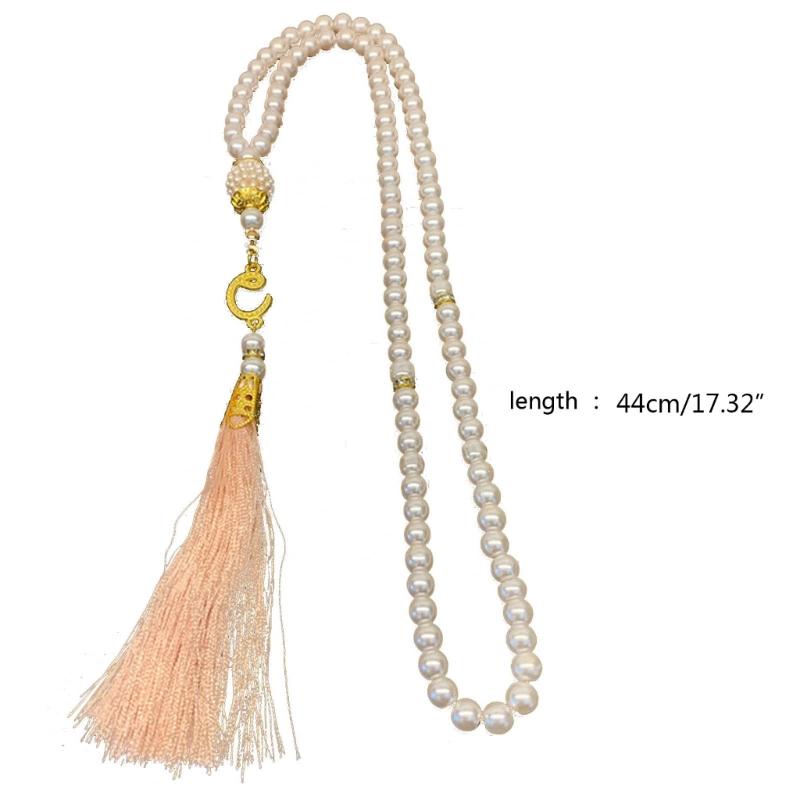 Imitation Pearl 99-Beads Prayer Beads Bracelet Eid Muslims Festival Beads Bracelet Fashion Islamic Jewelry Party Favor
