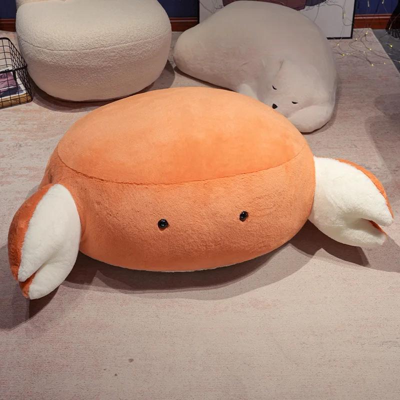Kreatives Plüschtier Simulation Orange Großer Krabbenpuppenhut Weiche Füllung Schlafkissen Lustiges Aktivitätsgeschenk Für Jungen Und Mädchen 50cm