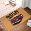 Route 66 Front Door Mat Anti-Slip Outdoor Americas Highway Doormat Kitchen Balcony Entrance Rug Carpet Historic Route 66