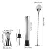 4pcs/ Set   Stainless Steel Drinking Cocktail Mixing Tool Set In Home Bar Party(A)
