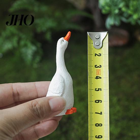 Resin Goose Statues Realistic Ornament, Miniature Figurine, Garden Statue Outdoor Micro Landscape Decor for Bonsai Patio Small Lawn Ornaments