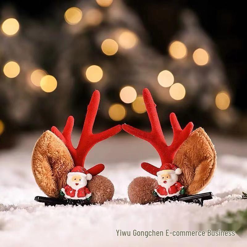 Cute Reindeer Christmas Hair Clip for Girls and Babies
