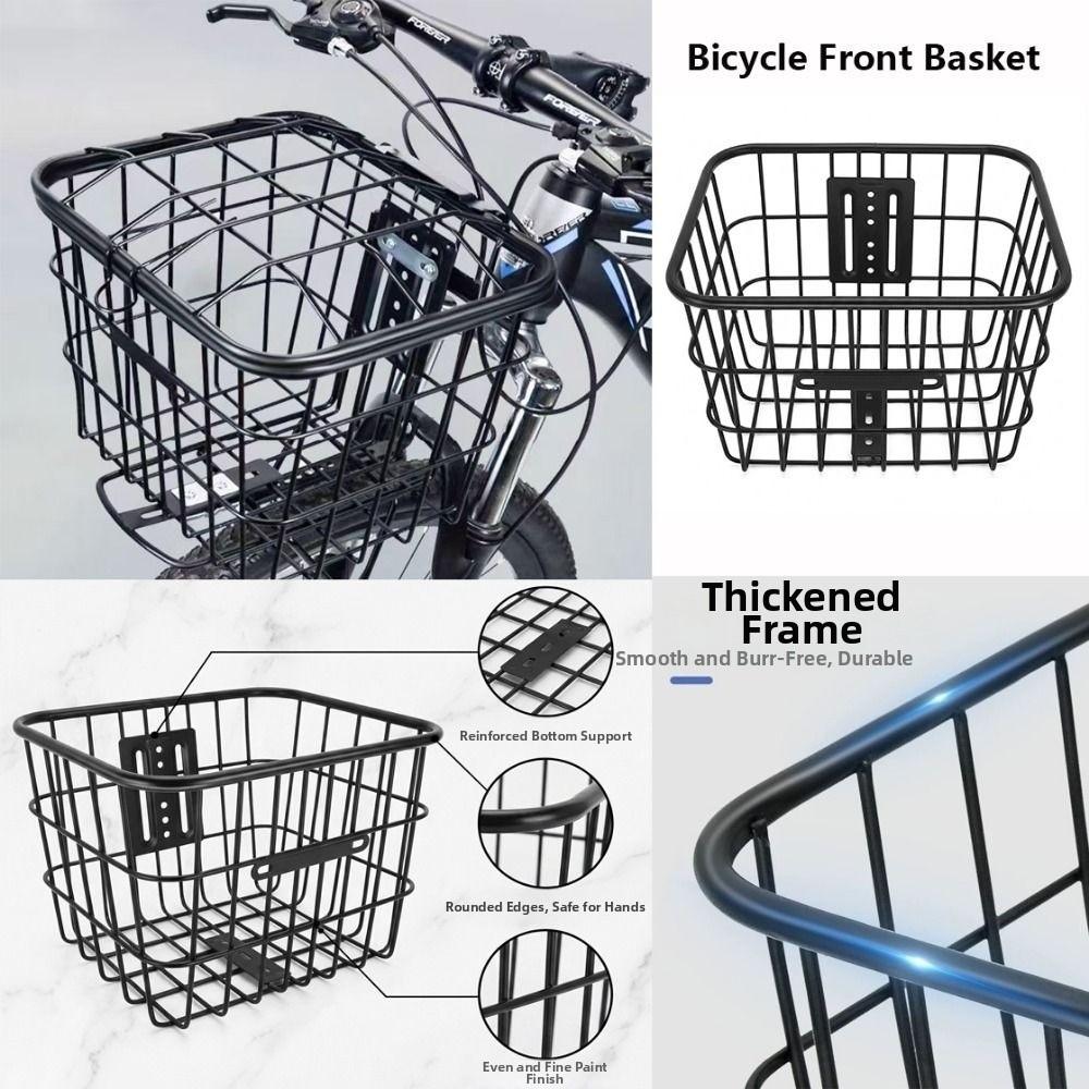Easy To Install Bicycle Rear Basket Metal Backpack Storage Children's Folding Bike Accessories
