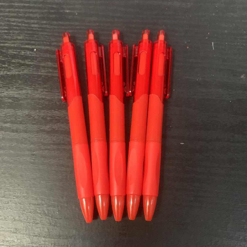 Press-Type Quick-Dry 0.5mm White Pen - Ideal for Students & Exams, Black Ink, Neutral ST Head, Perfect for Signing & Practice