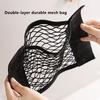 Filet de rangement pour porte d'armoire de cuisine, sac adhésif pour articles divers, pochette élastique avec ruban de fixation en nylon, organisateur de voiture