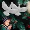 2 Stück kleine weiße Taube Weihnachtsbaumdekoration Weiße Kleine Flügel Kreativ Niedlich Ländlicher Stil Vielseitig DIY Anhänger