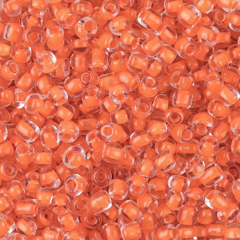 4mm Transparent Dyed Core Glass Seed Beads for DIY Bracelets, 450g Bag