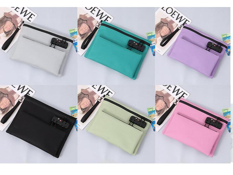 Secure Document & Gadget Storage Bag with Combination Lock