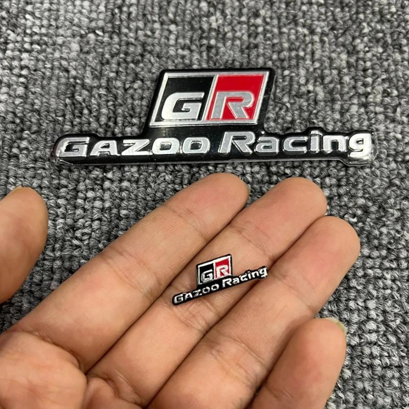For Toyota GR Sport Gazoo Racing C-HR RAV4 Mirai Avensis Prado Camry Rav4 3D Metal Car Sticker Logo Labeling Emblem Badge Decals