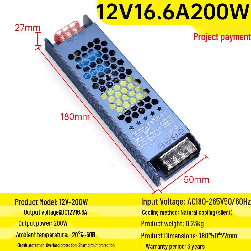 Ultradünnes, leises Netzteil: 220V auf 12V-48V für LED-Streifen & Leuchtkasten