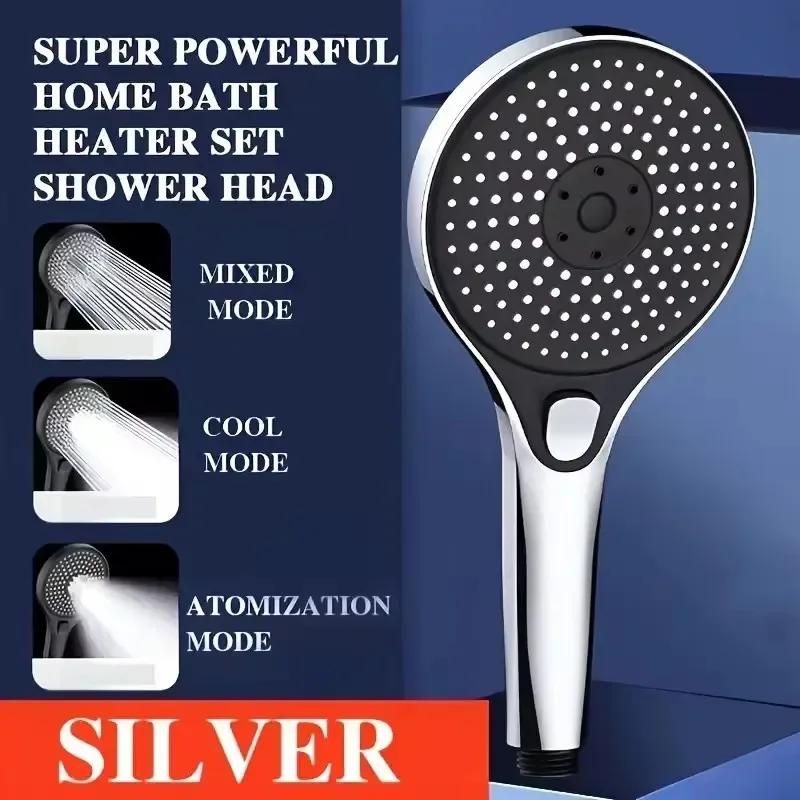 Handheld Shower Head 3 Modes Bathroom Showerhead High Pressure Water Saving Spray Nozzle Massage Rainfall Shower Head