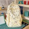 Schoolbag small fresh student schoolbag female ins cartoon star printing junior high school student large capacity backpack burden reduction spine bag