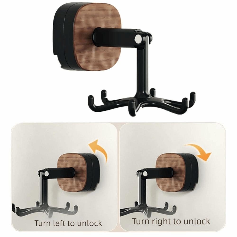 6-Claw Hook Kitchen Utensil Holder Nordic Style Flatware Storage Rack 360 Rotating Hook Bathroom коричневый 839₽