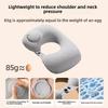 Press Inflatable U-Shape Neck Pillow, 30-Second Fast Inflation Portable Foldable for Travel Office Car, Ergonomic Support •
