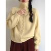 Soft Comfortable High Neck Sweater Cardigan Women Simple Single Breasted Cardigans Coat Autumn Solid Knitted Outerwear Lady