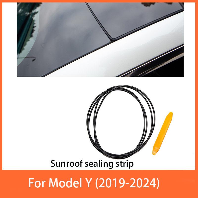 Door Seal Soundproof Kit For  Tesla Model 3 Y  2017-2025 Rubber Weather Draft Seal Strip Wind Noise Kit Front Trunk Cover Strip