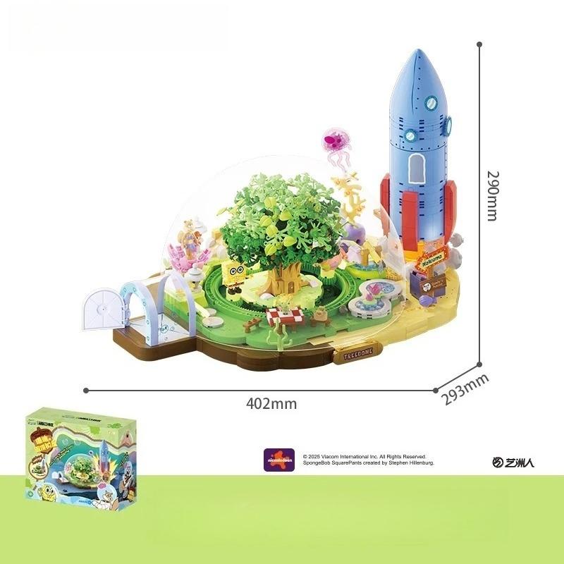 

Island Style Tree House Building Blocks, DIY Assembly Bricks Toy, Creative Home Decor Gift with box