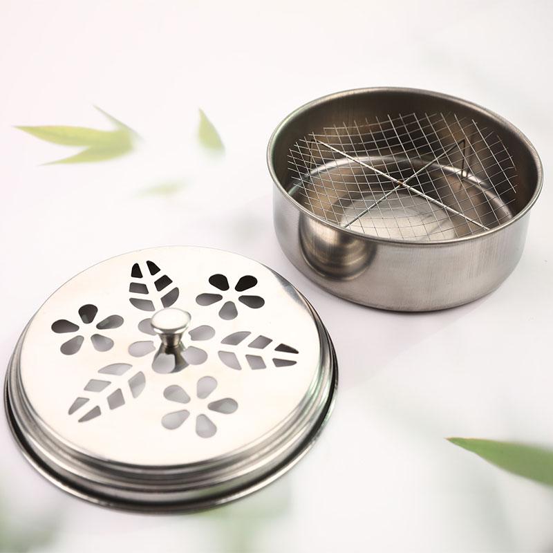 High Quality 1PCS Stainless Steel Mosquito Coil Holder Teeth And Hollow Lid