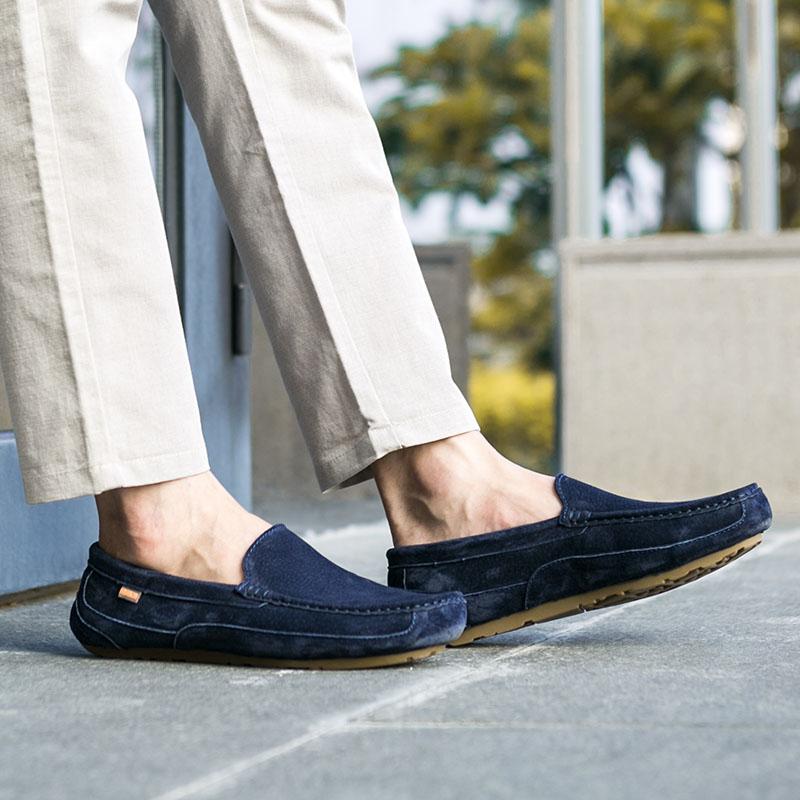 Мужские мокасины без шнурков на повседневной обуви 41 хаки — фото 15