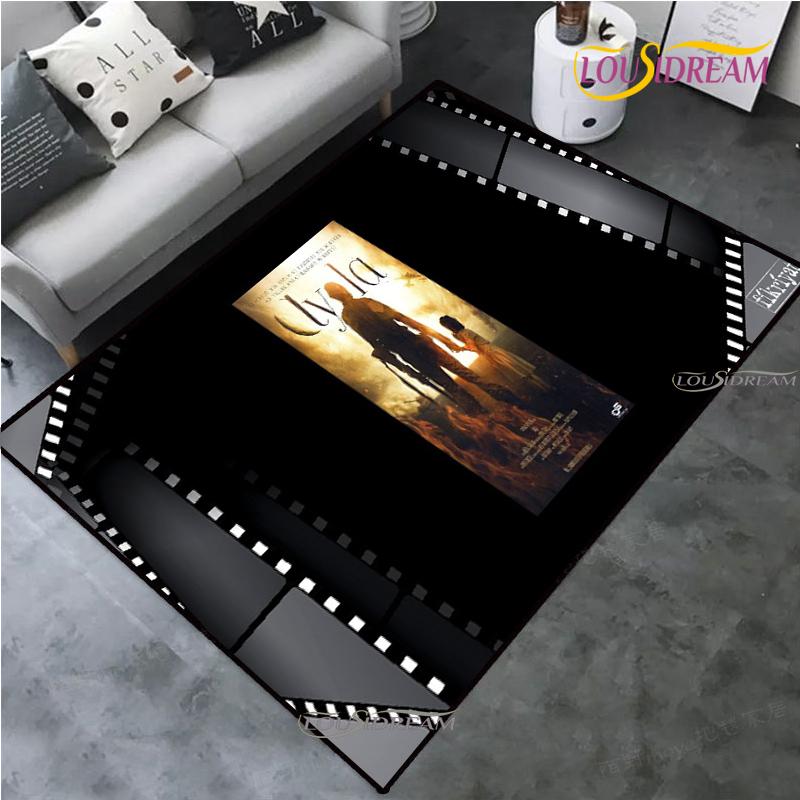 

Коврик-хлопушка для киноночи, ковер для домашнего кинотеатра, ковры с киноискусством, ковер для кинотеатра, нескользящее украшение для дома для спальни, гостиной, игровой комнаты 40x60cm