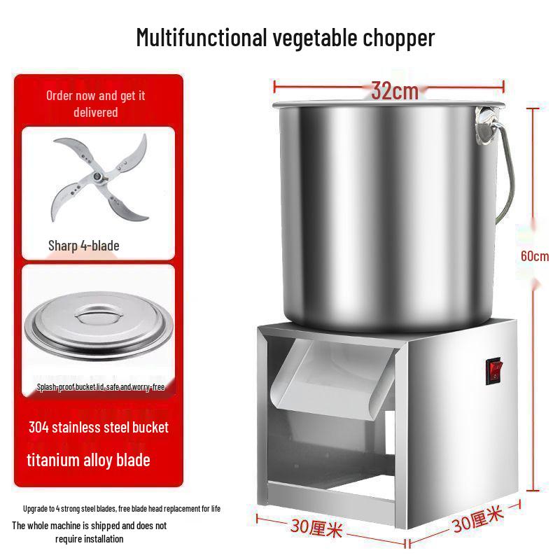 Stainless Steel Multi-Functional Vegetable and Grass Chopper - High-Efficiency Cutter for Home and Farming Tasks