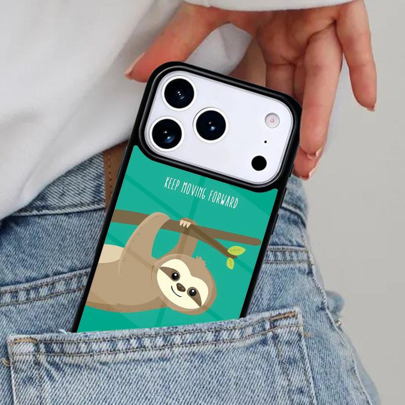 Kawaii Niedlicher Faultier Hänge Handyhülle für iPhone 16e 15 14 13 12 17 Pro Max Plus Air 17pro Hülle Coque