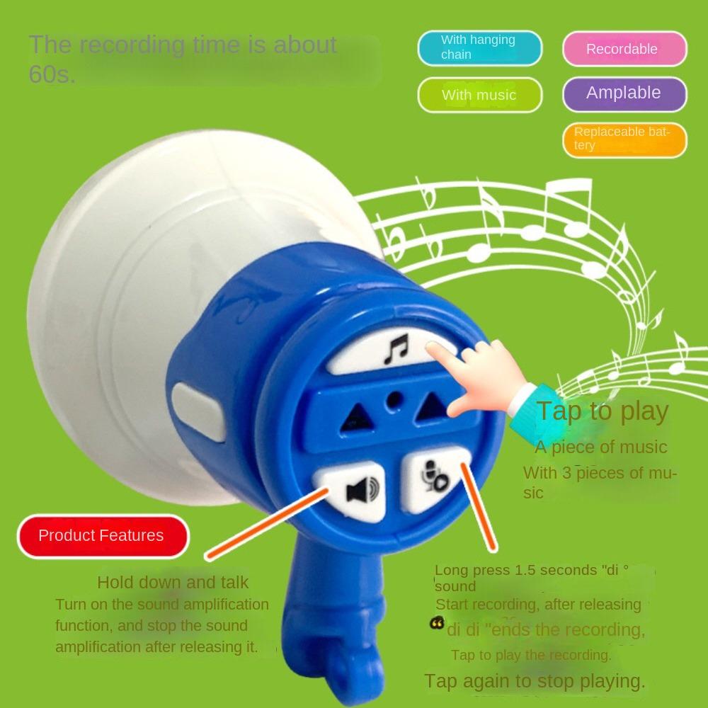 Loudspeaker Music Trumpet Key Chain Recording Handheld Speakers Toy Home Decoration