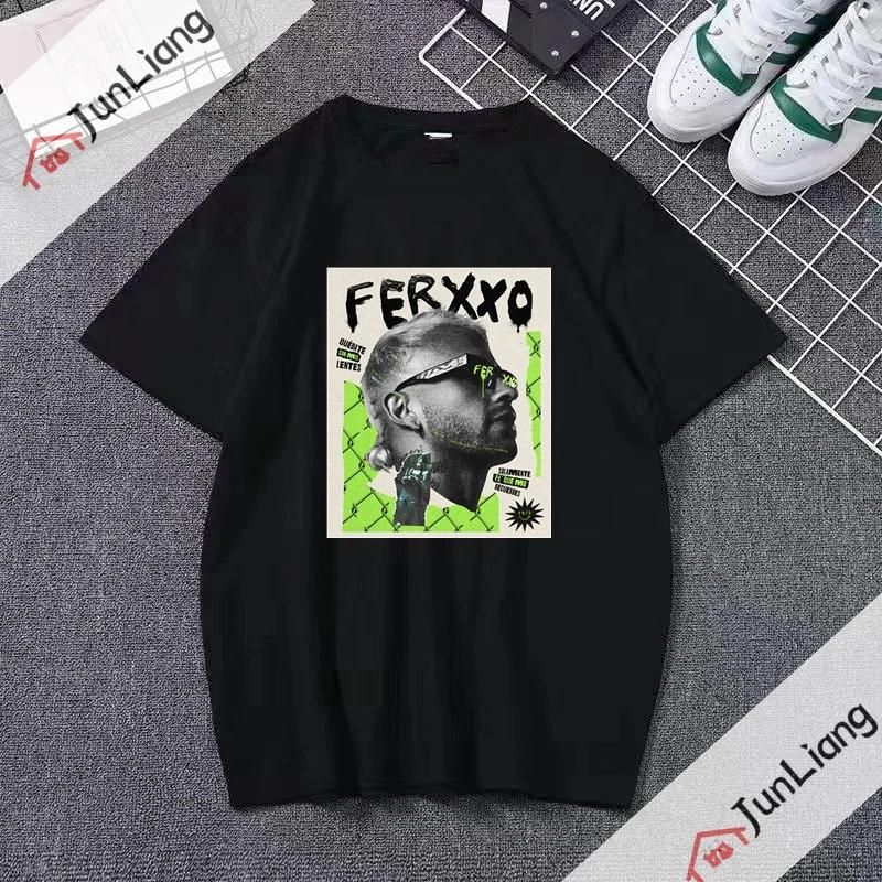 Ferxxo Breathable Tshirt Rapper Feid Printed Tshirts Summer Short Sleeve Tee Hip Hop Unisex Women Streetwear Tshirt