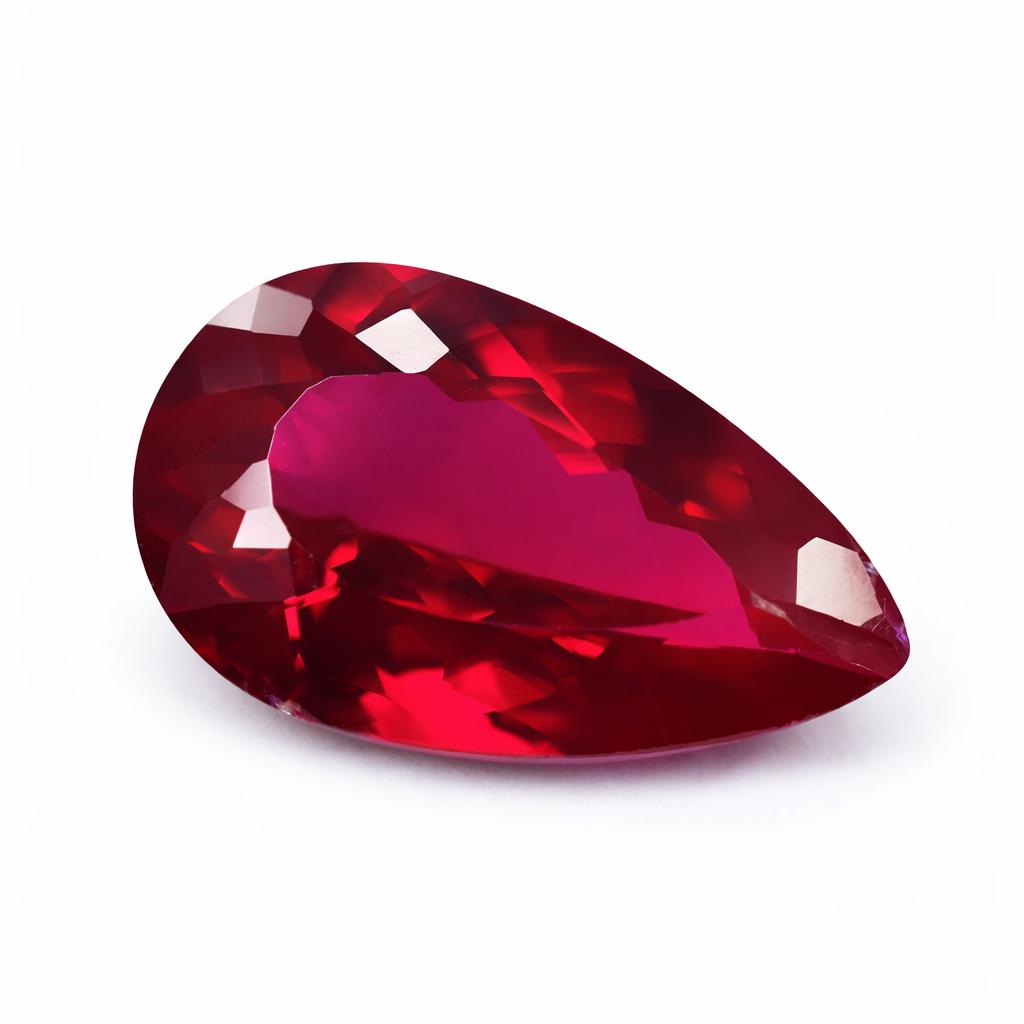 Natural Pigeon Blood Red Ruby Loose Gemstone 16x12mm Pear Shape for Jewelry Making and Crafts