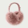 Plush Faux Fur Earmuffs Pearl Rhinestone Decor Soft Fluffy Earmuffs New Winter Ear Warmers  Outdoor