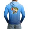 Men's UPF50+ Sun Protection Cooling Hoodie Lightweight Stretchy Long Sleeve Outdoor Sports Fishing Shirt with Hood for UV Defense