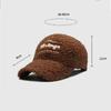 Fashion Plush Baseball Hat Women Couple Cap New Lamb Wool Baseball Cap