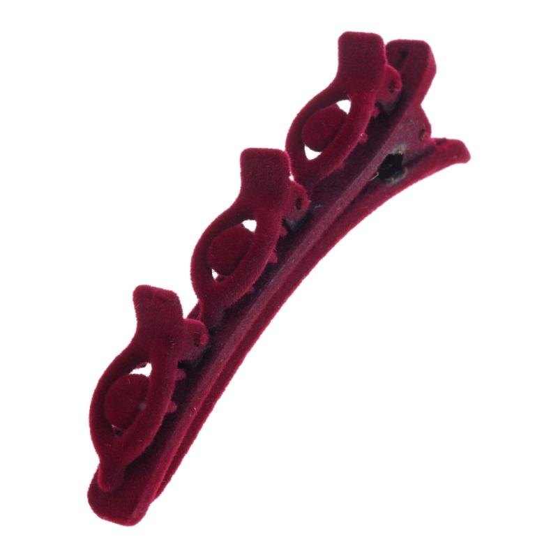 2 Pcs Double Layer Hair Clip Hair Styling Clips Hair Accessories Flocking Braided Hair Clips For Daily Work Party