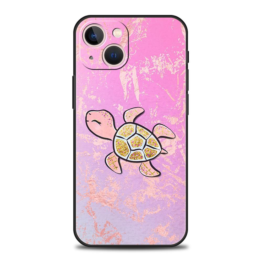 Little Turtle Phone Case for iPhone 16 15 14 13 12 Pro Max 11 Pro Max 7 8 Plus XS XR Shockproof Soft Shell Coque Capas Bag