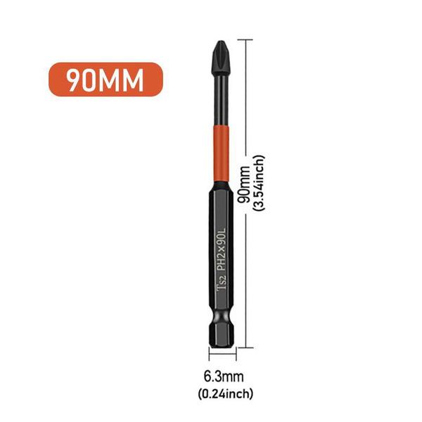 1/6PCS Batch Cross A2 Cross Screwdriver Head Strong Magnetic Anti Slip High Hardness Electric Screwdriver Tool Electric Drill Extended Hexagonal