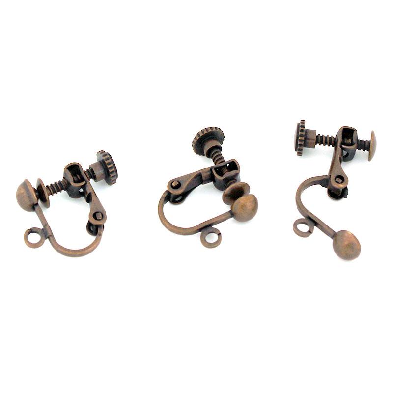10Pcs Brass Screw Ear Clip-on Earring Converter Ear Cuffs No Piercing DIY Earring Findings Jewelry Making Supplies
