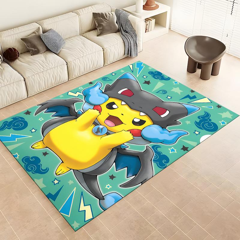 Various Styles Pikachu Printed Carpet Gifts for Boys and Girls Friends Bedroom Living Room Sofa Large Size Mat Non-slip Rugs