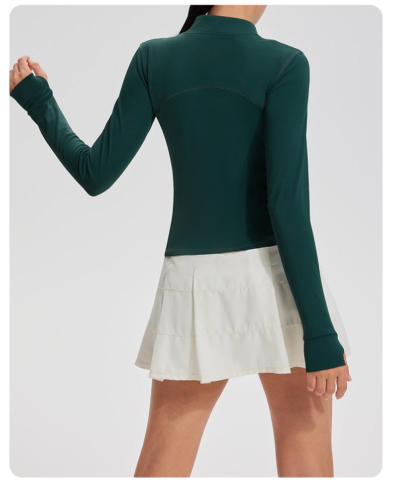Lulu Women's Quick-Dry Yoga Jacket: Long Sleeve Cardigan for Running, Cycling, and Fitness - Perfect for Autumn and Winter