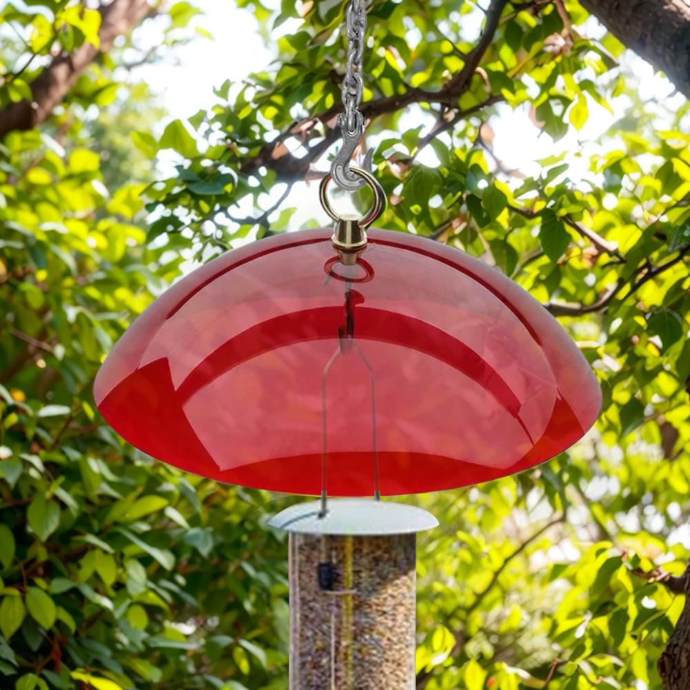 26 Cm Weather Rain Guard No Tool Install Clear Baffle Weather Guard Durable Weather Resistant for Outdoor Wild Bird Seed Feeder