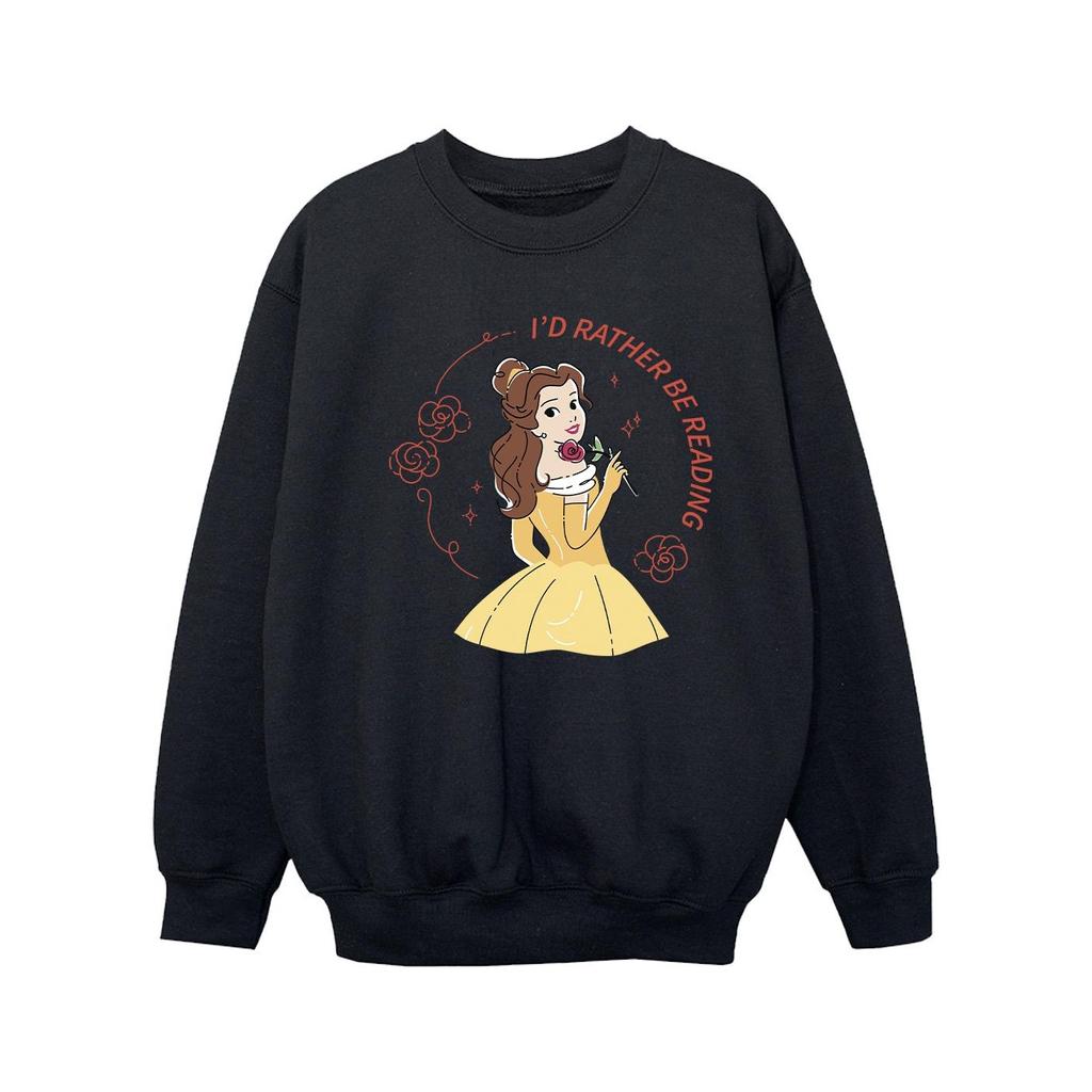 Disney Girls Beauty And The Beast IÂ´d Rather Be Reading Sweatshirt