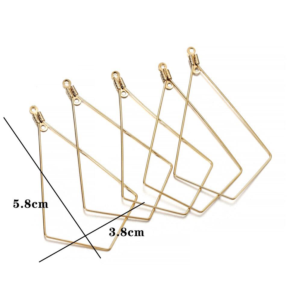 10-20Pcs/Pack Geometric Figure Blank Stainless Steel Charm Pendant Tray Bezel Epoxy Resin Molds For DIY Jewelry Making Supplies
