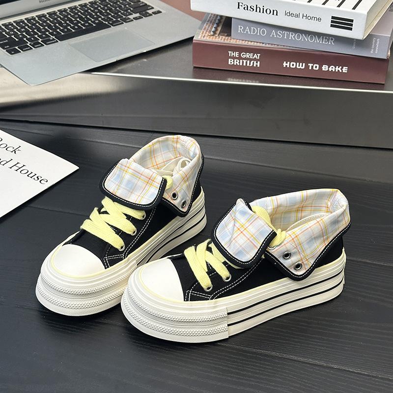 

-6 autumn new casual versatile board shoes women s new high-value plaid elements versatile and comfortable 40