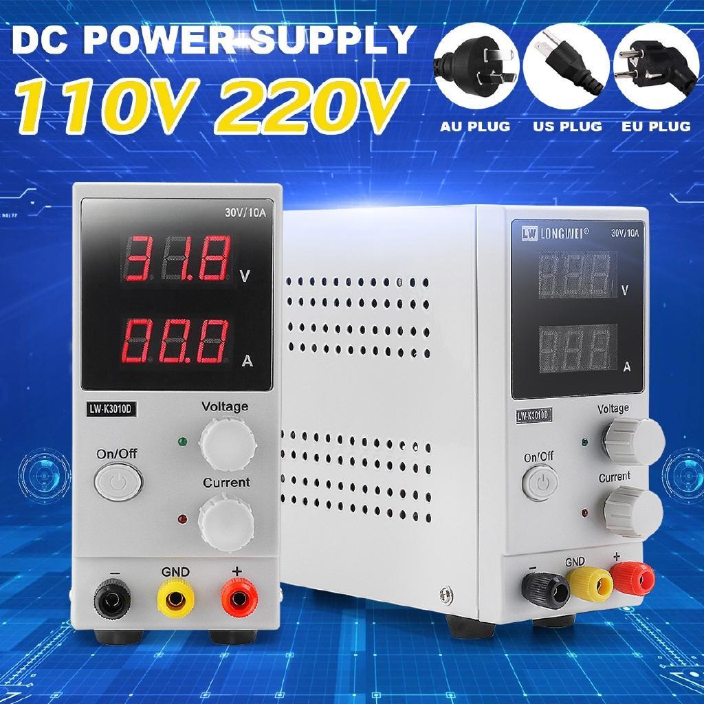110V/220V justerbar 0–30V 0–10A digital likestrømsforsyning, svitsjstrømforsyning, regulert likestrømsstrømforsyning
