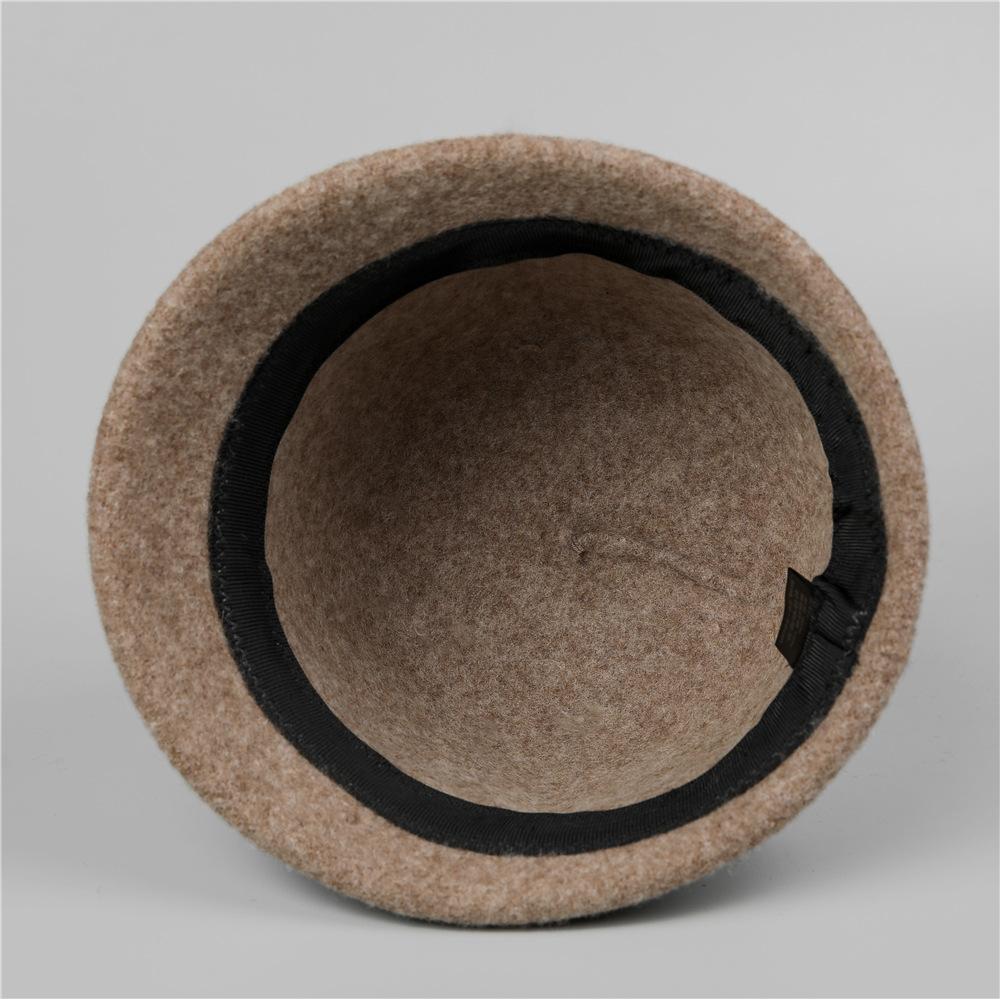 Simple Flower Wool Woolen Mother Hat Ladies Season High Sense Versatile Bucket Hat
