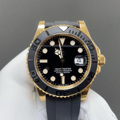 Relógio Masculino Rolex Yacht Grey Automático com Mostrador Grande