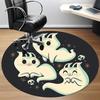 1pc Ghost Bunny Office Round Area Rug, Under Office Chairs Bedroom Living Room Home Decor, Room Deco