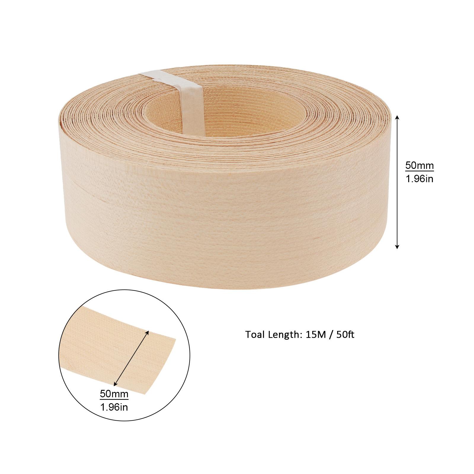 

Кромкооблицовочная лента из деревянного шпона, самоклеящаяся гибкая лента для дерева, реставрация мебели / ремонт шкафов 5cm x 15M Maple