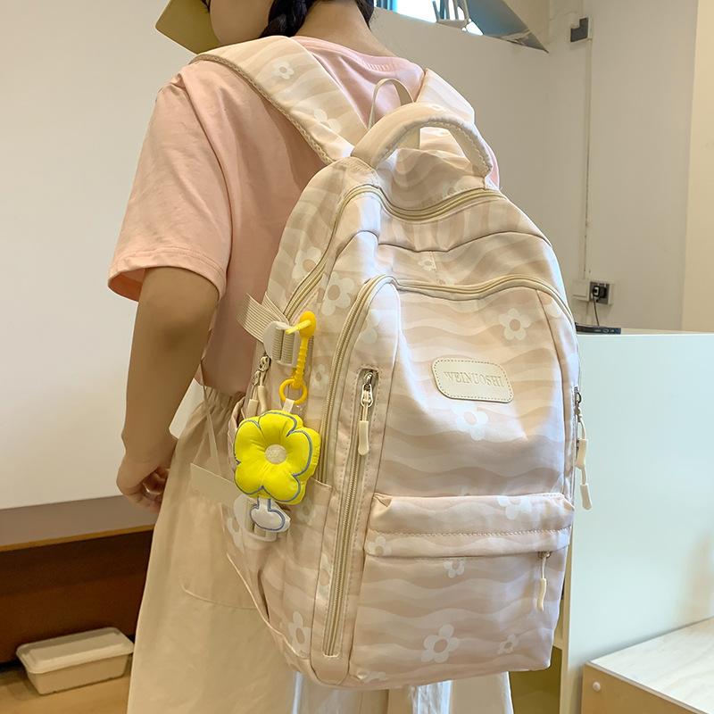 

Children s Schoolbags Elementary School Girls Large Capacity Junior High School Boy Striped School Backpack