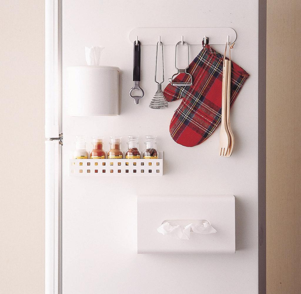 Kuchyň Prádelna Magnetické úložiště Silný magnet Kořenka Bílá Lze připevnit na lednici 8050 Like-it Mag-On