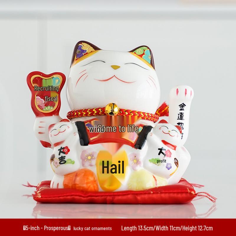 

Керамическая машущая фигурка кота удачи для декора дома или магазина